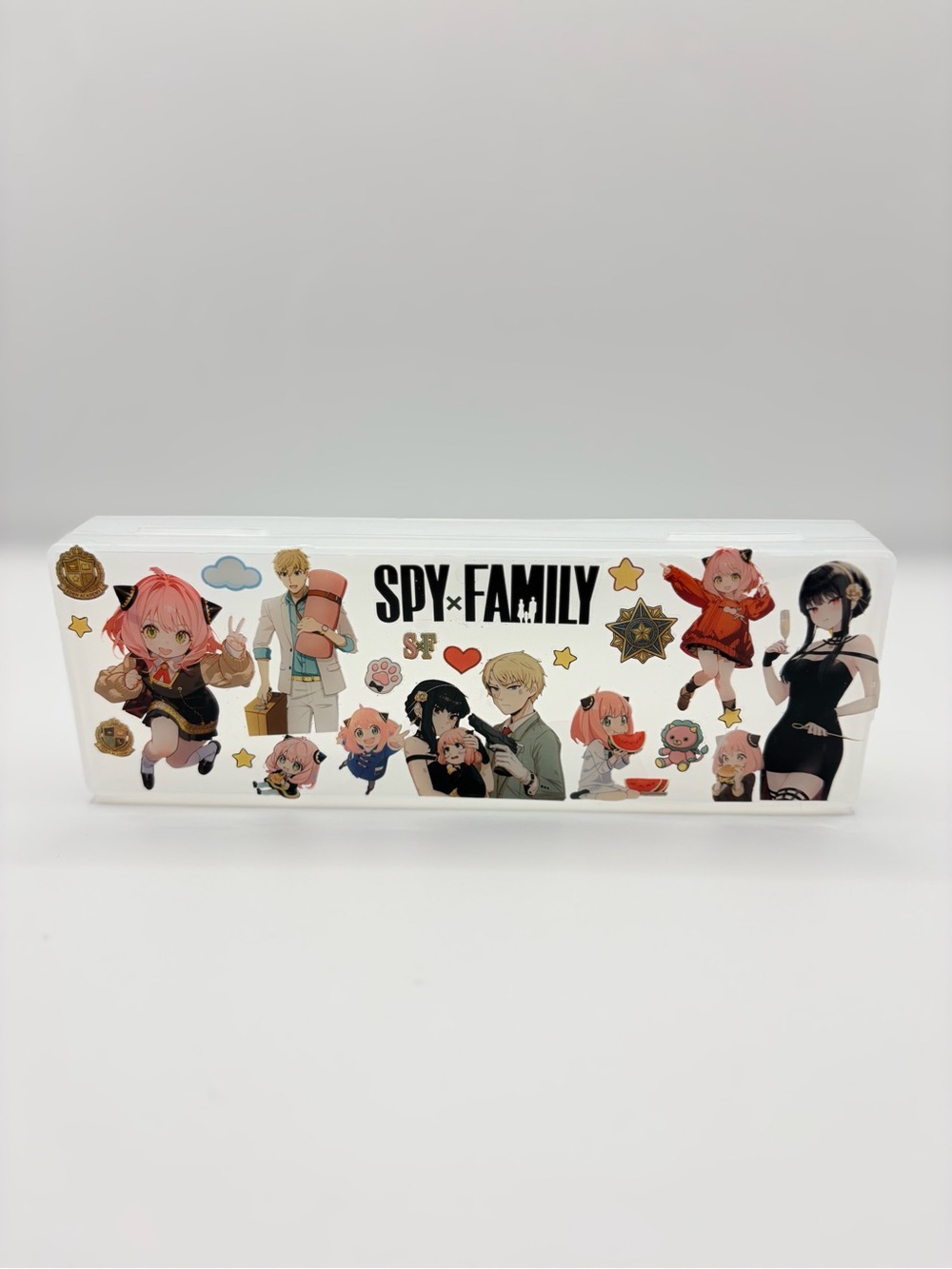 SPY x FAMILY Anya Sticker Pencil Case - Pink & Black